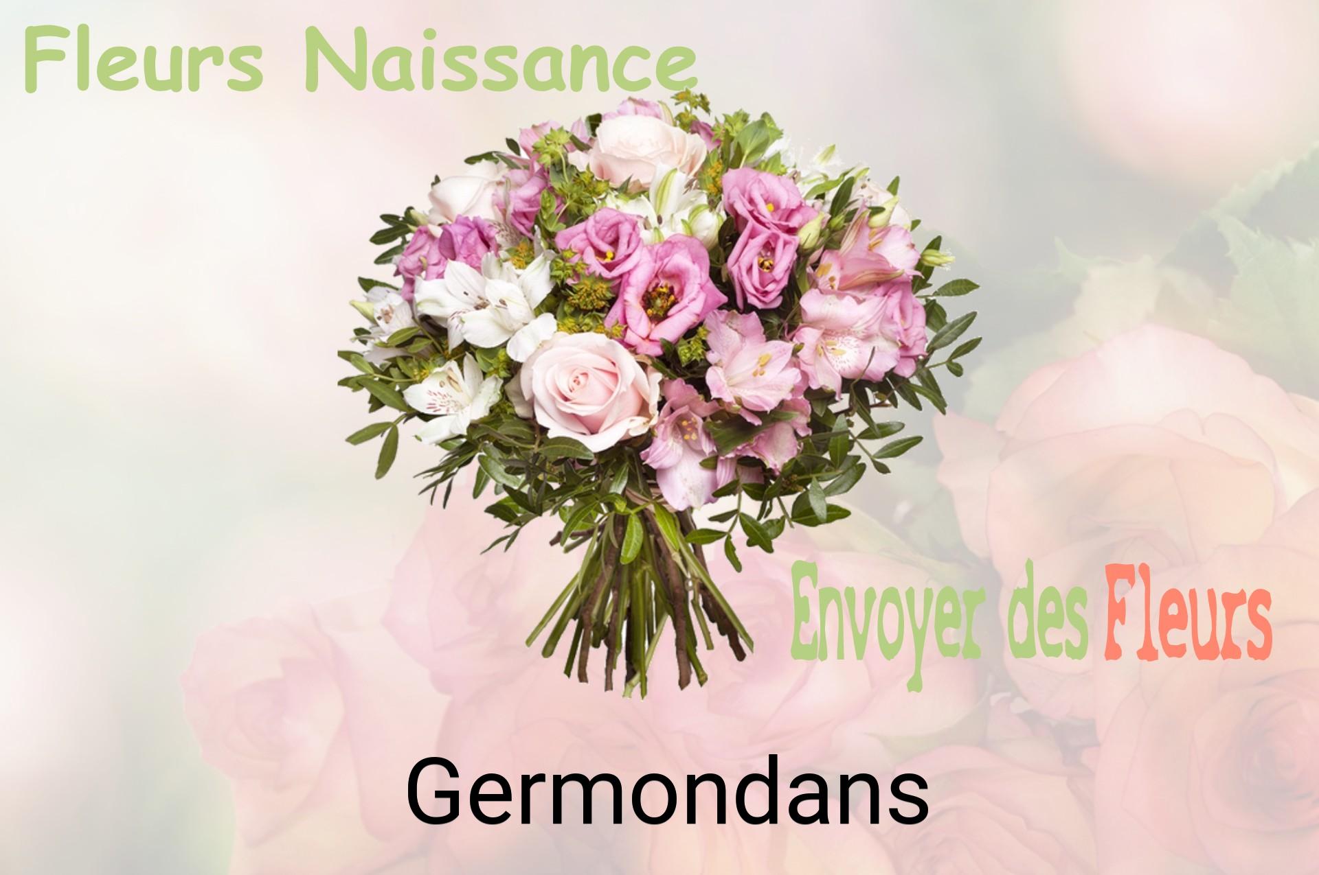 Bouquet de fleurs de naissance livré à Germondans