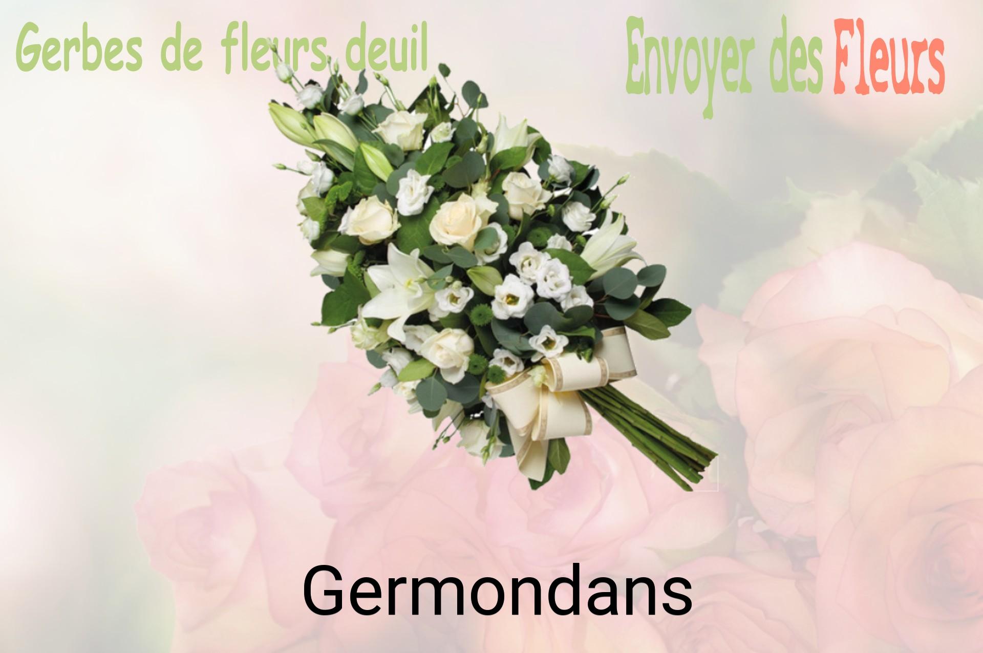 Gerbe de fleurs de deuil livrée à Germondans
